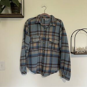 Ford Blue Official Licensed Product Bronco Button Front Flannel Shirt XL